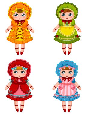 dolls collection clipart