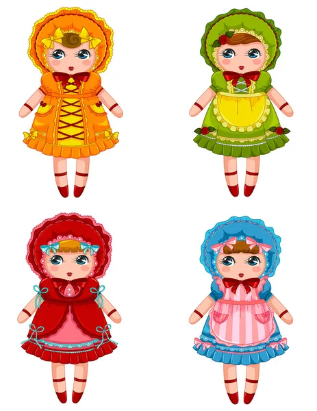 Dolls collection — Stock Vector