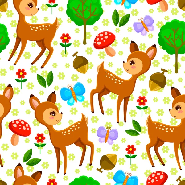 Deer pattern — Stock Vector