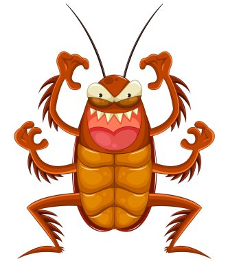 Cartoon cockroach clipart