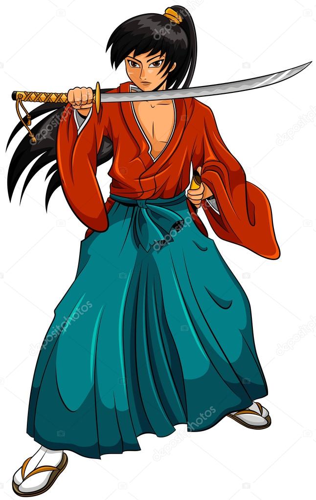 Cartoon samurai