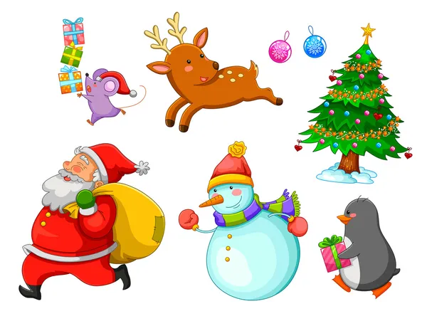 Dibujos animados Navidad — Vector de stock