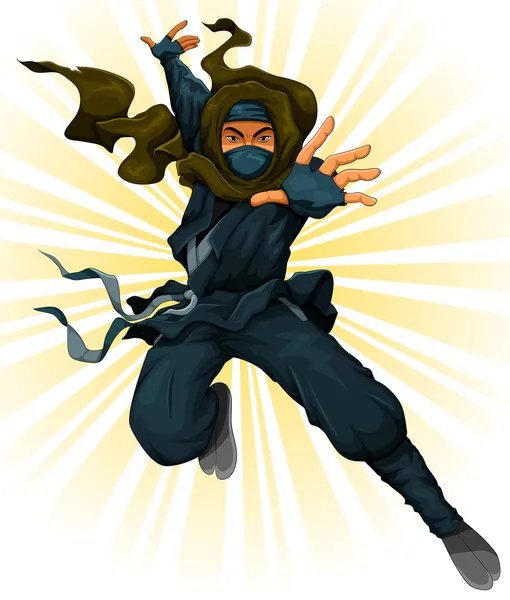 Cartoon ninja — Stock Vector