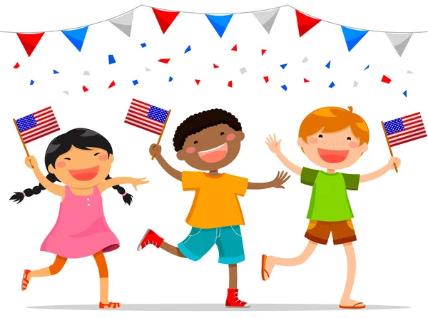 American kids — Stock Vector