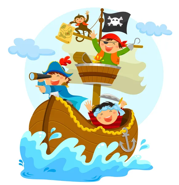 Glückliche Piraten Stockillustration