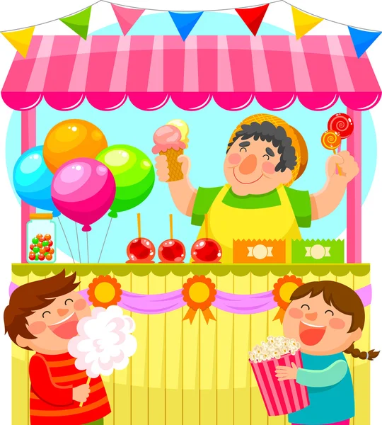 Candy stall — Stock Vector