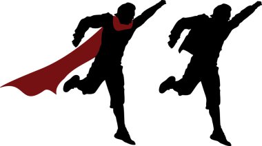 bir süper kahraman gibi davranarak