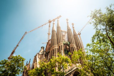 Sagrada familia için Barselona, İspanya, Avrupa.