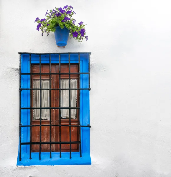 Janela em Cordoba, Andaluzia em Espanha, Europa . — Fotografia de Stock