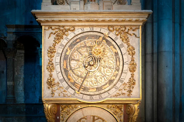 Old golden clock in Lyon, France. — Stock Photo, Image