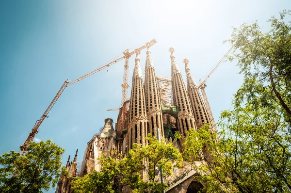 Sagrada família em Barcelona, Espanha, Europa . Fotos De Bancos De Imagens Sem Royalties