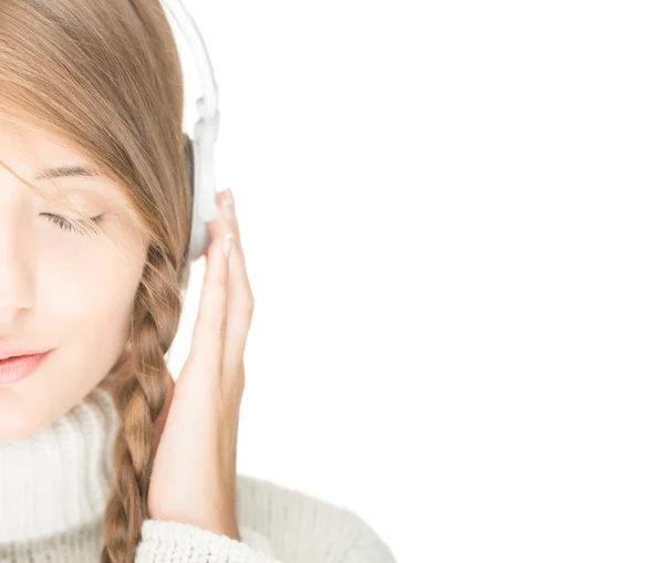 Mujer joven con auriculares. —  Fotos de Stock