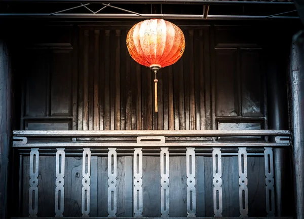 Lantern hanging in front of house — Stock Photo, Image