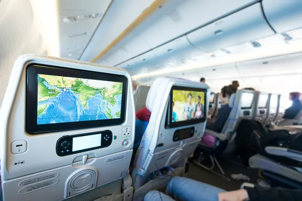 People on board looking at monitors — Stock Photo, Image