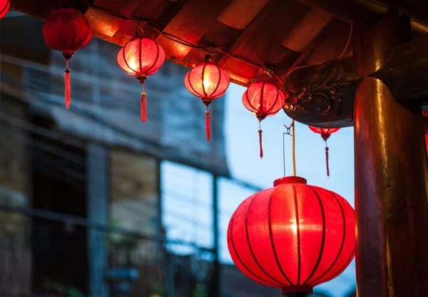 Traditional vietnamese lanterns outside — Stock Image Traditional vietnamese lanterns outside Royalty Free Stock Photos