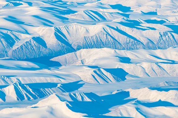 Montagne Neve Aerei Della Groenlandia Vista Dall Aereo — Foto Stock