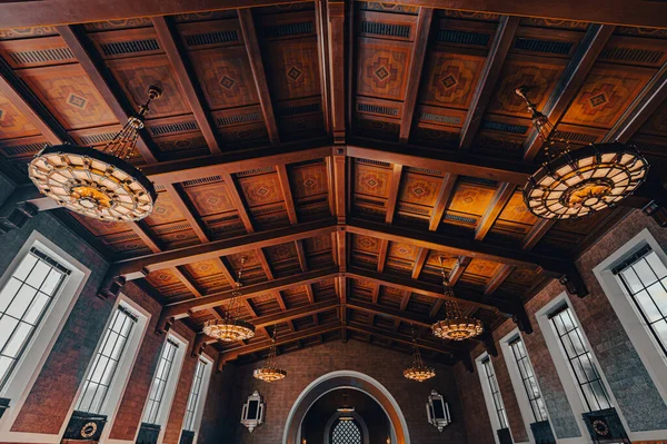 Waiting Room Railroad Union Station Los Angeles California Usa — стокове фото