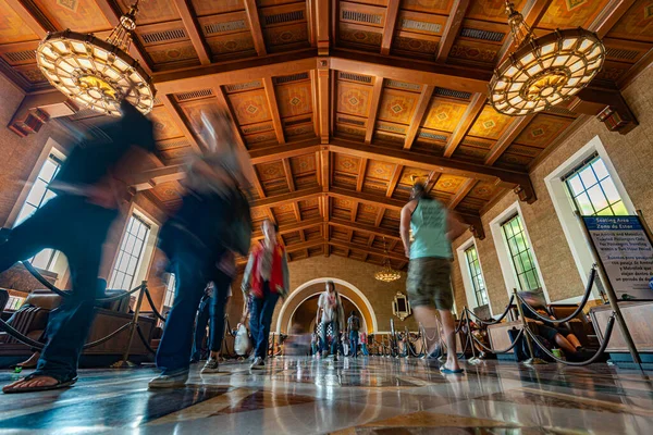 Väntrummet Järnvägsstationen Union Station Los Angeles Kalifornien Usa — Stockfoto