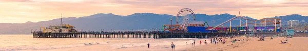 Santa Monica United States America 2016 Panorama Pacific Park Pier — 스톡 사진