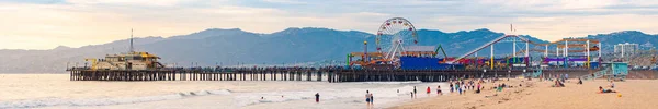 Santa Monica Usa Oktober 2016 Panorama Pacific Park Med Mole Stock-foto