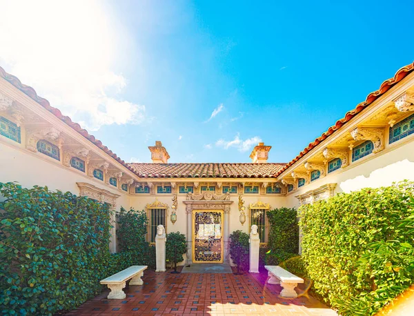 Hearst Castle United States America November 2016 Outdoor Yard Mansion — Stock Photo, Image