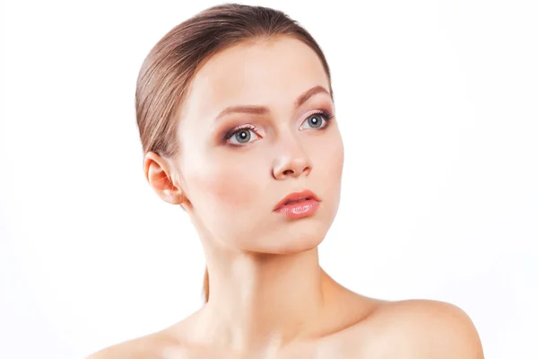 美白 - 健康的な肌を持つ若い女性 ロイヤリティフリーのストック画像