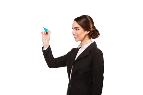 Mujer de negocios con un marcador — Foto de Stock