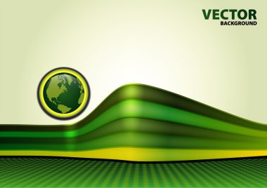 Yeşil gezegen vektör arka plan