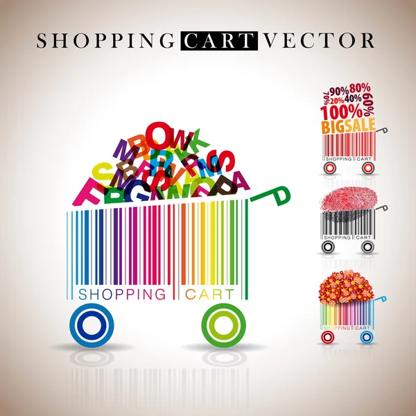 Carritos de compras abstractos vector — Vector de stock