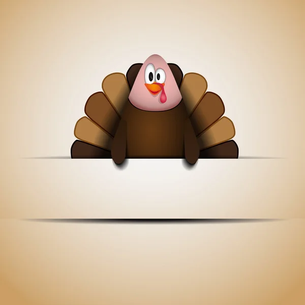 Cute cartoon turkey — Stock Vector