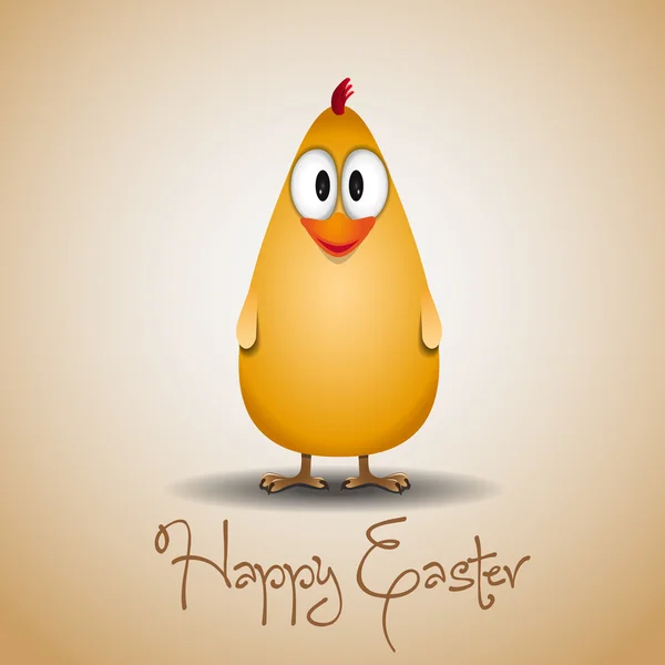 Happy Easter - Funny chicken family illustration — 图库照片