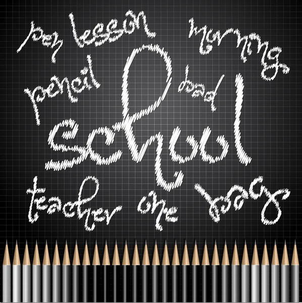 Voltar para a escola com lápis — Fotografia de Stock