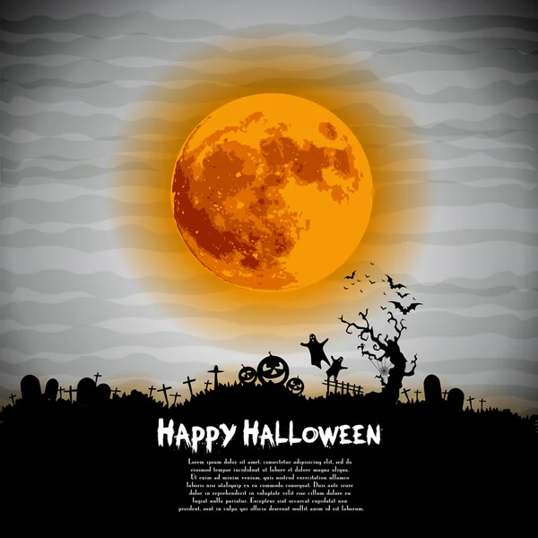 Illustration zu Halloween - Hintergrund mit Platz für Text — Stockfoto