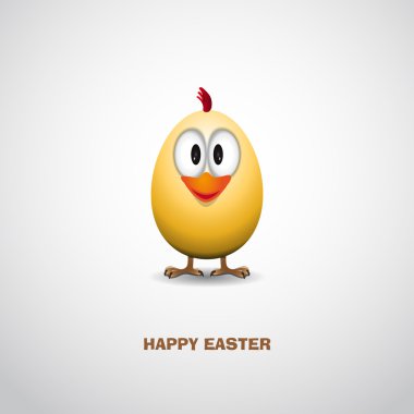 Mutlu Paskalya komik civciv ile