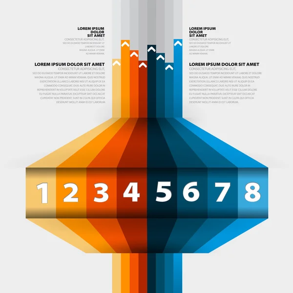 Modelo de design web vetorial - linhas horizontais em perspectiva —  Vetores de Stock