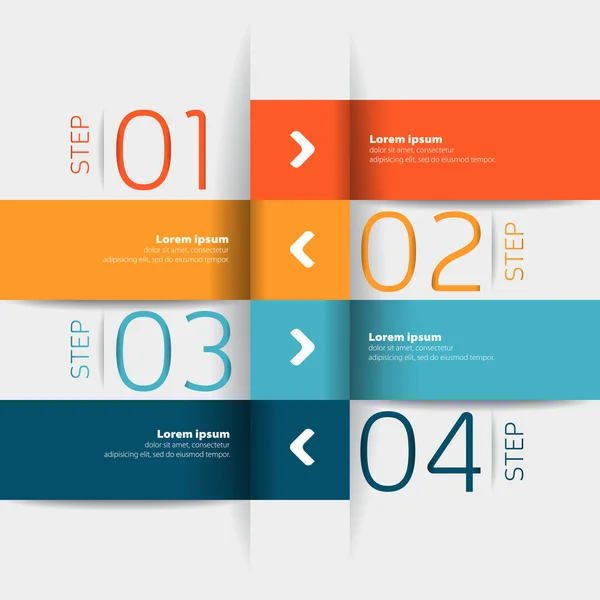 bir iki üç - set üç sürümü - kağıt ilerleme adımlar öğretici için vektör