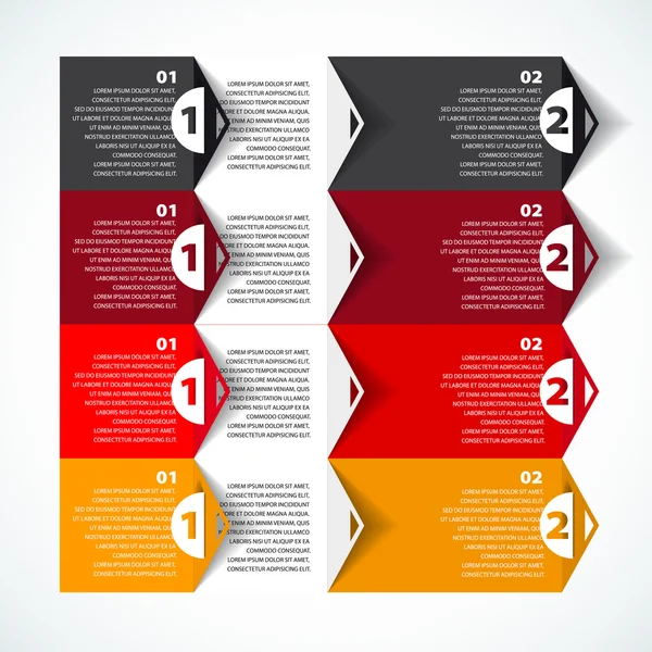 Un deux trois - Ensemble de trois versions - étapes de progression du papier vectoriel pour tutoriel — Image vectorielle