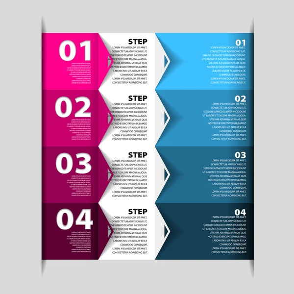 Modern tasarım şablonu - numaralı afişler - infographics Web sitesi düzeni vektör için — Stok Vektör