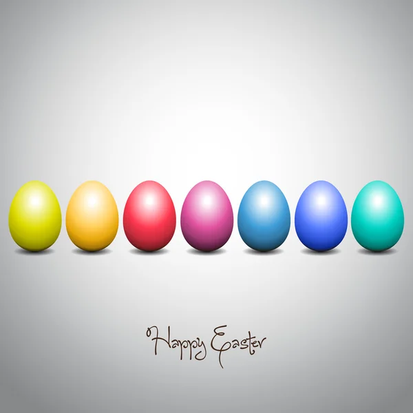Tarjeta de Pascua feliz - huevos — Vector de stock