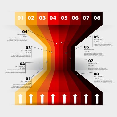 modern tasarım şablonu ile numaralandırılmış afişler --ebilmek var olmak kullanılmış için Infographics