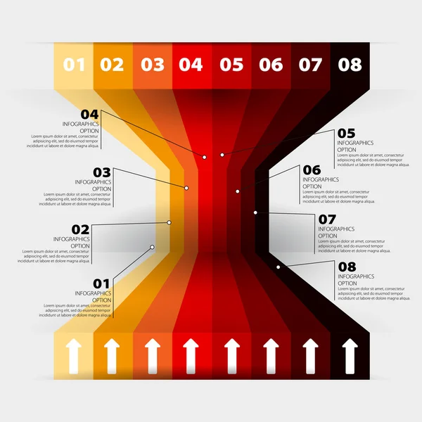 Moderne Designvorlage mit nummerierten Bannern - kann für Infografiken verwendet werden — Stockfoto