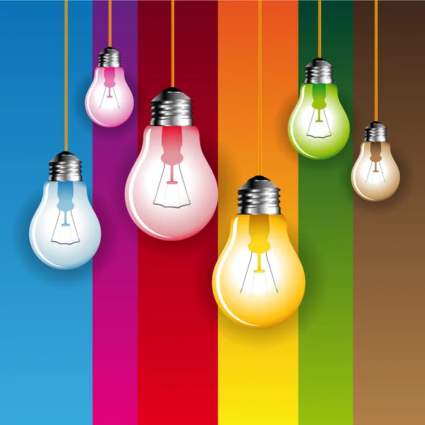 Kleur licht bellen met gekleurde achtergrond — Stockfoto