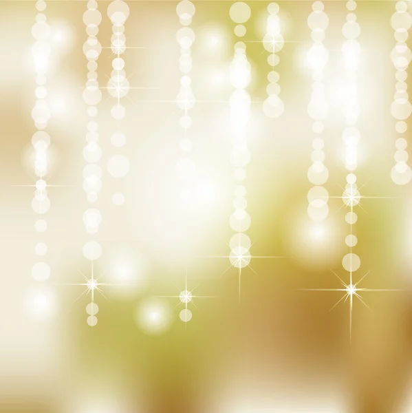 Abstract Golden Holiday Background With Lights and Stars — Stock Photo, Image