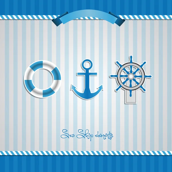 Nautical Sea Design Elements — Stock Photo, Image