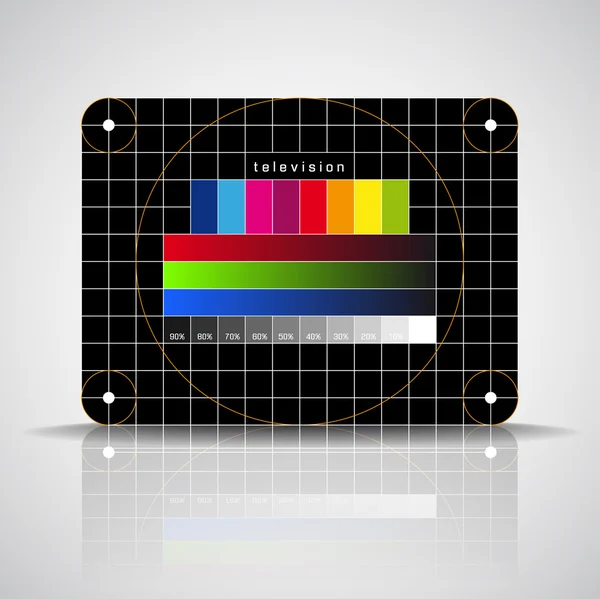 LED TV - color test pattern - test card — Stock Photo, Image