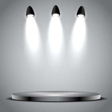 Sahne Alanı'nda beyaz projektör