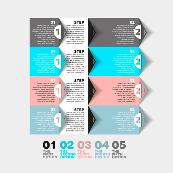 Szablon Modern Design - banery numerowane - Infografiki do układu strony internetowej — Zdjęcie stockowe