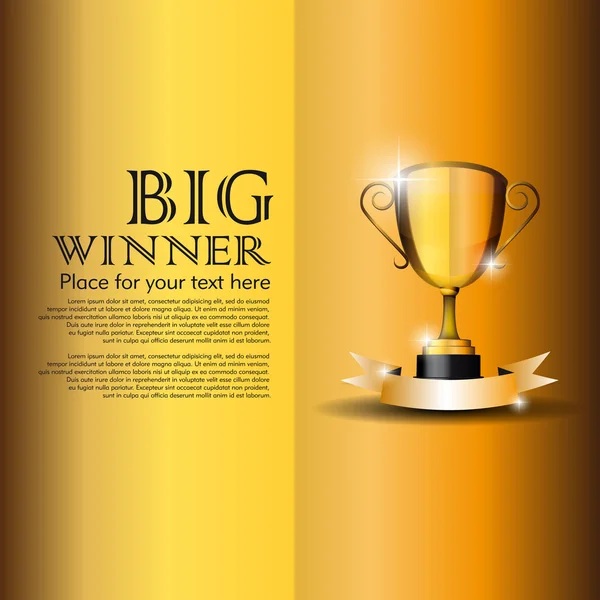 Golden trophy illustration — Stock Photo, Image