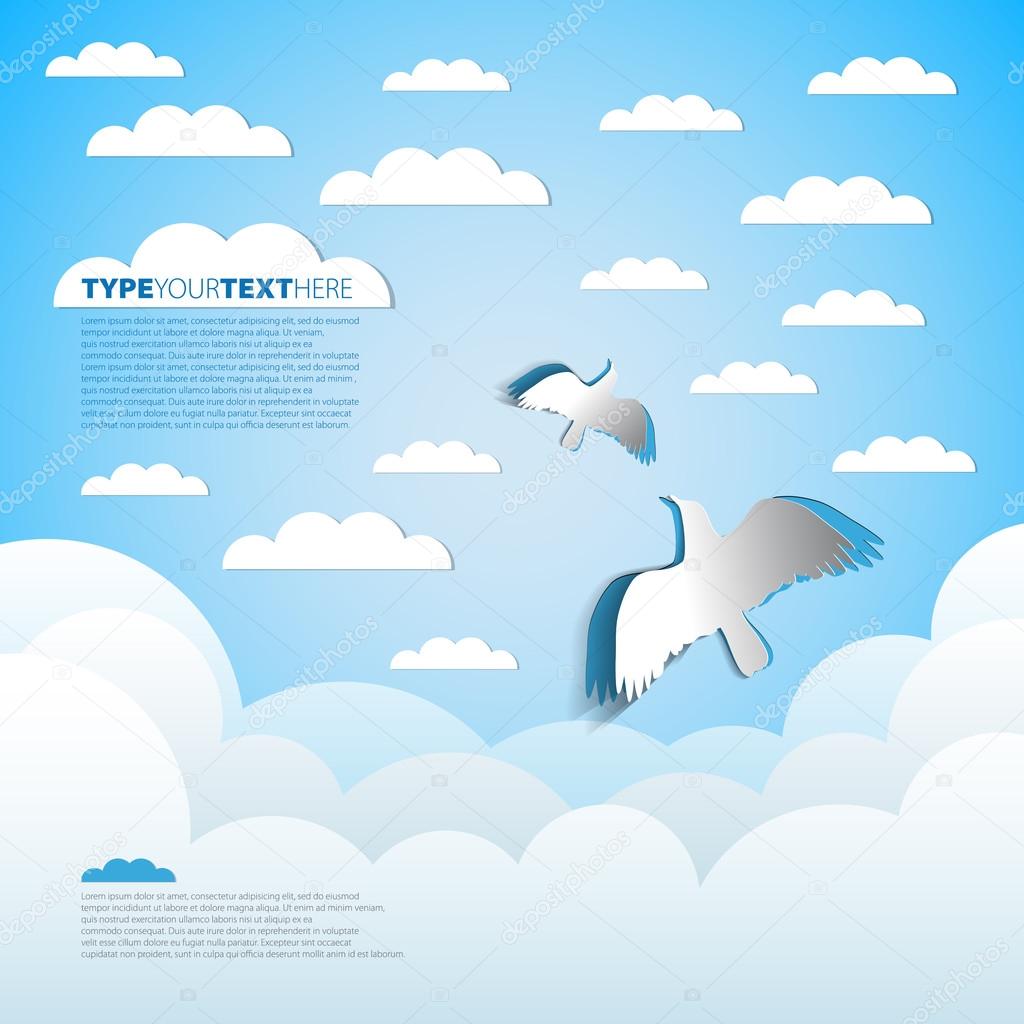 Background with paper birds Stock Photo by ©matju78 26283087