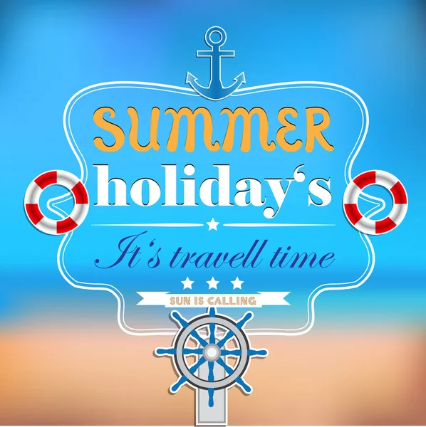 Summer holidays. Retro poster. — Stock Photo, Image